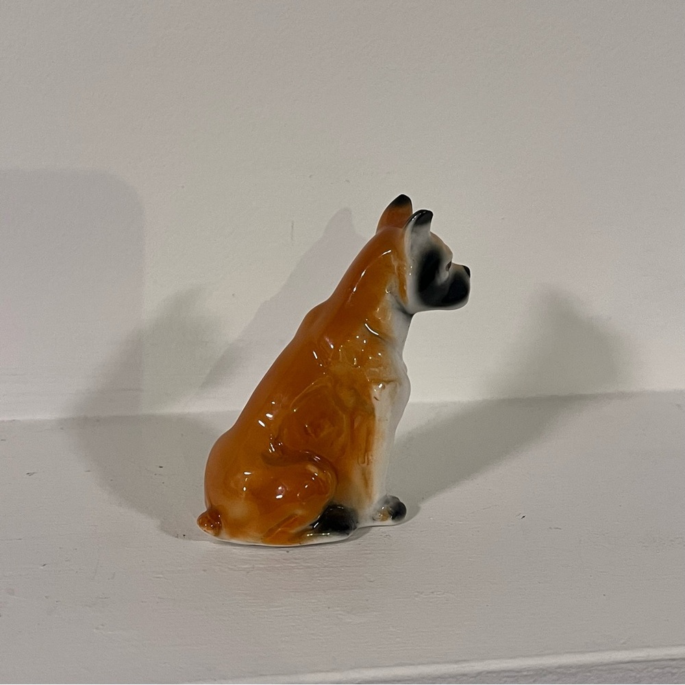 Antique Porcelain/Ceramic Boxer Dog Figurine - Picture 9 of 11